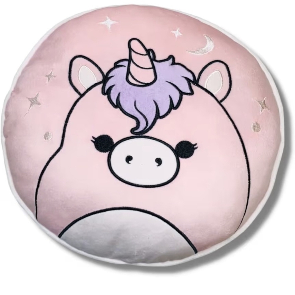 Pink Unicorn Plush Kids Pillow - Soft Decorative Cushion